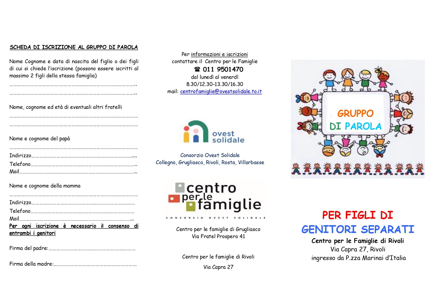 Gruppi di Parola per figli di genitori separati