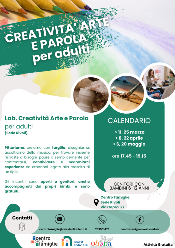 Creatività, arte e parola per adulti – Laboratori