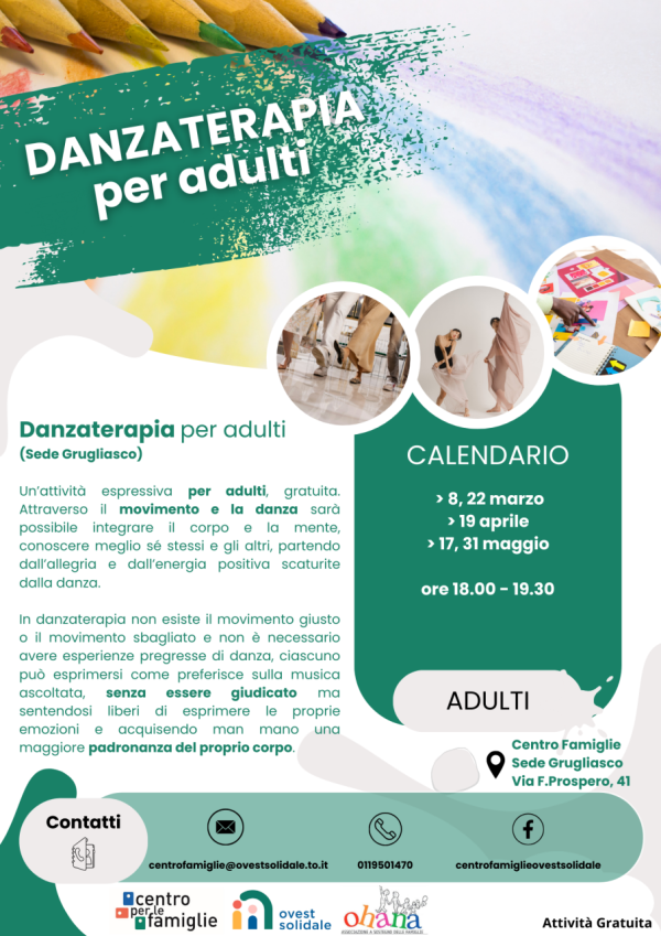 Danzaterapia per Adulti – Sede di Grugliasco