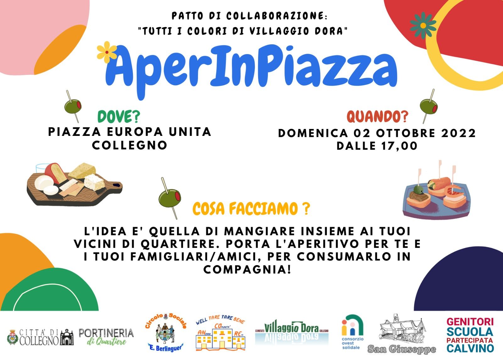 APERINPIAZZA DOMENICA 2 OTTOBRE 2022 COLLEGNO