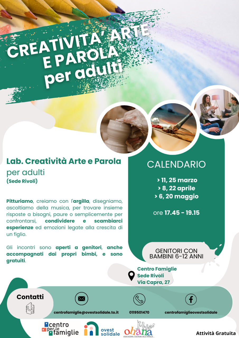 Creatività, arte e parola per adulti – Laboratori