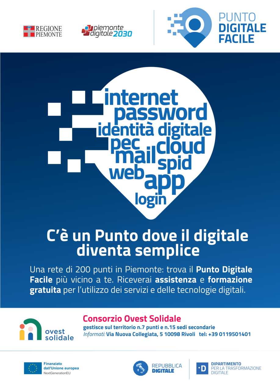 Sono attivi i 22 punti "Digitale Facile" gestiti dal Consorzio Ovest Solidale